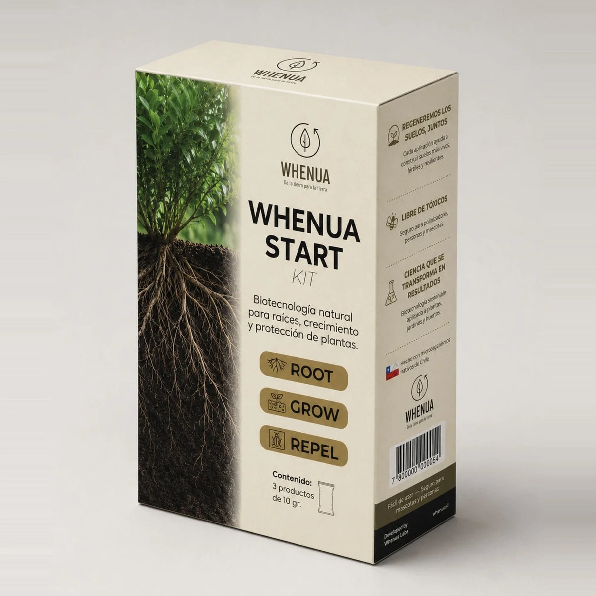 Whenua Start Pack - Kit Biológico para Raíces, Crecimiento y Protección | 3 x 10 g