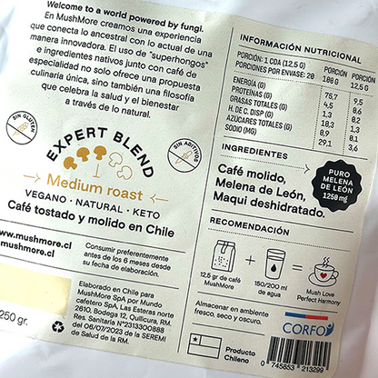 Café Mushmore - Brain Storm - Melena de leon 250gr Molido