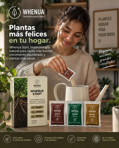 Whenua Start Pack - Kit Biológico para Raíces, Crecimiento y Protección | 3 x 10 g